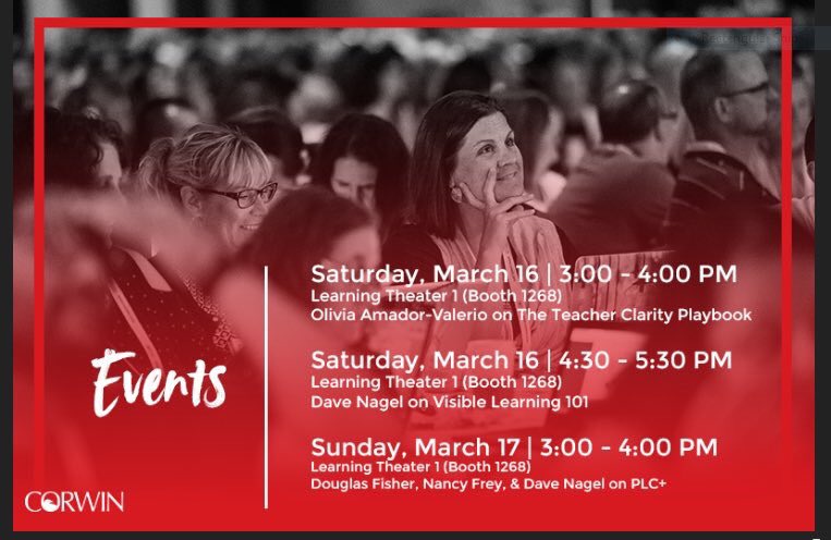 Liz McCarver (@lizmccarver) on Twitter photo Heading to #Empower19 for St. Patty’s weekend! 🍀 Come see us at the <a href="/CorwinPress/">Corwin</a> booth for 25% off, free S&H! Looking forward to powerful learning with <a href="/oamadorv/">Dr. Olivia Amador</a> <a href="/Dave_Nagel1/">Dave Nagel</a> <a href="/DFISHERSDSU/">Douglas Fisher</a> <a href="/NancyFrey/">Nancy Frey</a> #PLC+ #VisibleLearning #TeacherClarity #ILedchat Heading to #Empower19 for St. Patty’s weekend! 🍀 Come see us at the <a href="/CorwinPress/">Corwin</a> booth for 25% off, free S&H! Looking forward to powerful learning with <a href="/oamadorv/">Dr. Olivia Amador</a> <a href="/Dave_Nagel1/">Dave Nagel</a> <a href="/DFISHERSDSU/">Douglas Fisher</a> <a href="/NancyFrey/">Nancy Frey</a> #PLC+ #VisibleLearning #TeacherClarity #ILedchat