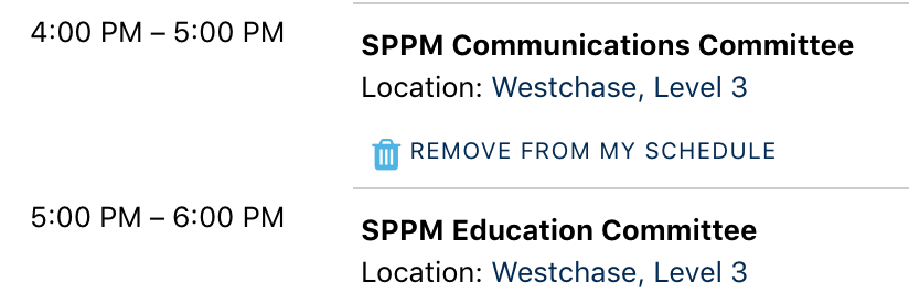 PedsPainMed's tweet photo. SPPM will have 2 important committee meetings today in Westchase on Level 3 at #SPATX2019 #SPPM2019 
1) Communications committee meeting at 4 pm TODAY followed by, 
2) Education committee meeting at 5 pm TODAY
See you there! #pedsPain https://t.co/anXIDlkAO5