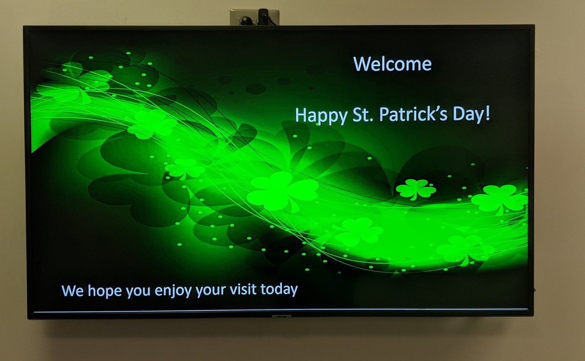 koikearonson's tweet photo. Seeing Green! The Koike tree and our welcome board are all set to celebrate St. Patrick's Day and I even see the employees sporting the green! Hope everyone has a wonderful weekend! #koikearonson #stpatricksday #manufacturing #metalart #plasmacut #shoppro #mildsteel #arcadeny https://t.co/K8DzPRlfUn