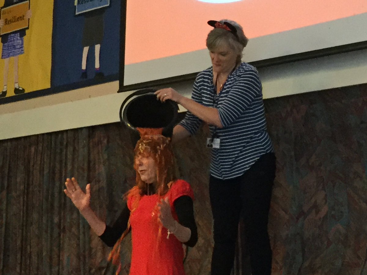 castleparksch's tweet photo. Castle Park School in Kendal had an incredible assembly with 6 staff members being #gunged in mushy peas, spaghetti, weetabix, rice pudding, custard and porridge.  We have raised a fabulous £840! @comicreliefsch #comicrelief2019 https://t.co/lRIcUbl5CS