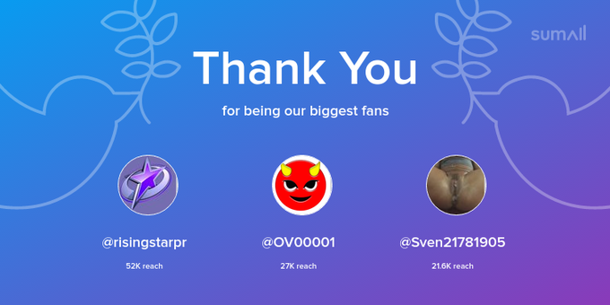 Our biggest fans this week: @risingstarpr, @OV00001, @Sven21781905. Thank you! via https://t.co/Ic1sEYJmO8<a class="tags" target="_blank" title="On Twitter" href="/?out=eyJ0eXAiOiJKV1QiLCJhbGciOiJIUzUxMiJ9.eyJpYXQiOjE3MjA4NzY3MjcsImlzcyI6InR3cG9ybnN0YXJzLmNvbSIsIm5iZiI6MTcyMDg3NjcyNywiZXhwIjoxNzUyNDEyNzI3LCJyZWRpcmVjdF91cmwiOiJodHRwczovL3R3aXR0ZXIuY29tL3Jpc2luZ3N0YXJwciJ9.2lw-6nY5V9yOy98bbaheAwhg-qLrOOxYojjDgxVNzRS-tHaymtjigycGhVxxEwculTw3d5sTZXI2fFlh_7g_WQ">@risingstarpr</a><a class="tags" target="_blank" title="On Twitter" href="/?out=eyJ0eXAiOiJKV1QiLCJhbGciOiJIUzUxMiJ9.eyJpYXQiOjE3MjA4NzY3MjcsImlzcyI6InR3cG9ybnN0YXJzLmNvbSIsIm5iZiI6MTcyMDg3NjcyNywiZXhwIjoxNzUyNDEyNzI3LCJyZWRpcmVjdF91cmwiOiJodHRwczovL3R3aXR0ZXIuY29tL09WMDAwMDEifQ.uH_qH94r_z7dDKXyJZusvps2WYK_MrzfP1m8JylOZF9x_XJzbDYSNiggQVvYh1d1fqsl2kZBshbxy4_in5HFsg">@OV00001</a>