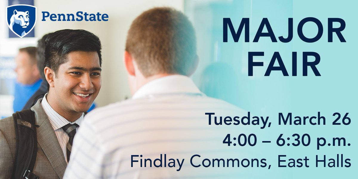 PSU_Undergrad's tweet photo. Discover more about academic program options and enter to win prizes at the @penn_state Major Fair on March 26. View details at https://t.co/6mpUAQIPFE #PennState #MajorFair https://t.co/mcM8WYNUhU