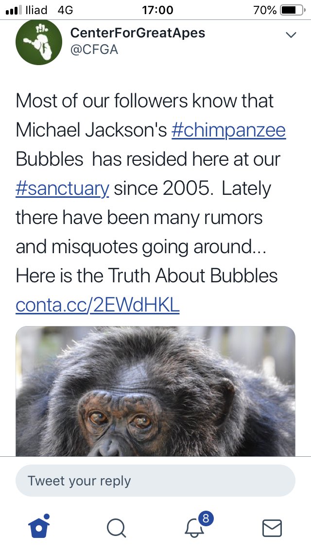 mjjyoNAKANO's tweet photo. @CFGA #MJFam #AnimalLovers
#TheTrueStory of #MJBubbles https://t.co/uVlXKTkoj9