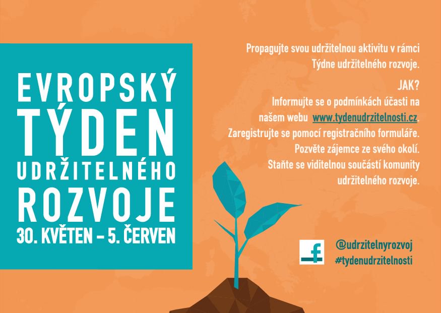 czechaid's tweet photo. Přednášky, diskuse, exkurze, výstavy či sousedská setkání. Na https://t.co/4787PsF2Md už je možné si zaregistrovat vlastní akci, tak neváhejte! Evropský týden udržitelného rozvoje začíná 31. 5. 2019
#tydenudrzitelnosti #czechaid #czda #SustainabilityWeek2019 https://t.co/T9CnLcumYw