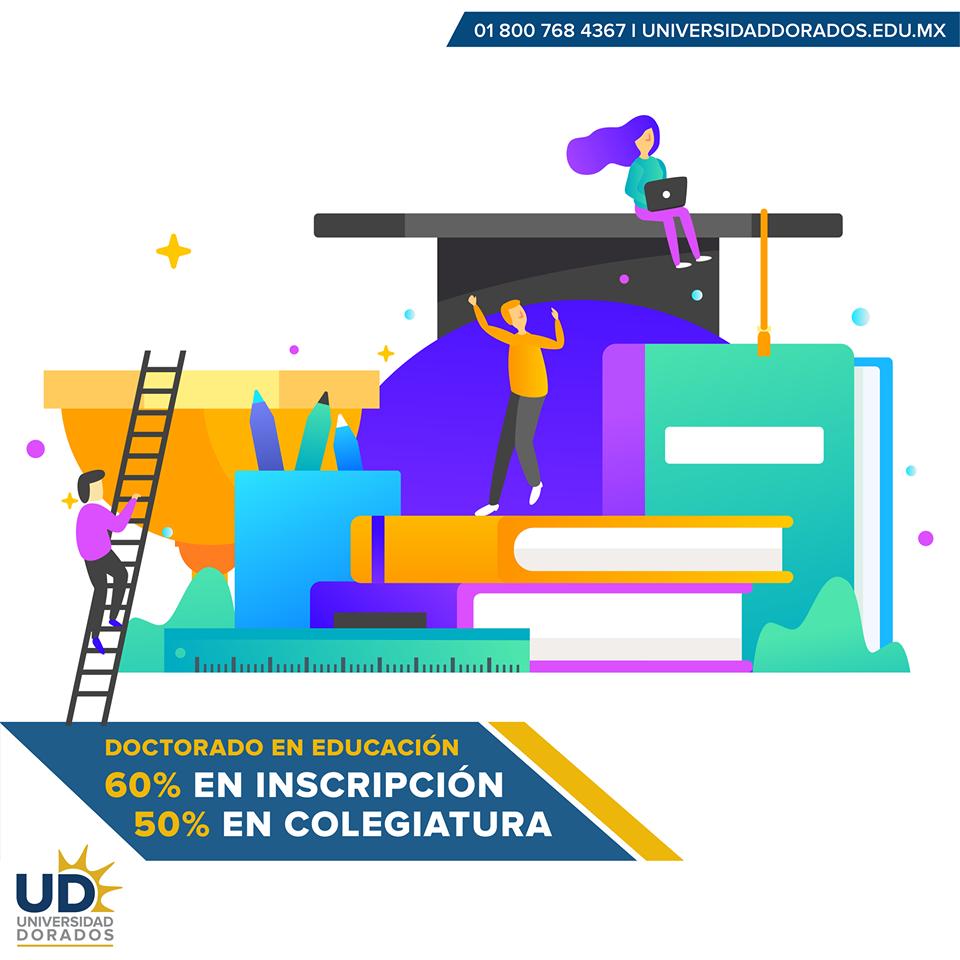 Uni_Dorados's tweet photo. Estudia el Doctorado en Educación y sé el profesional que siempre haz querido ser. ¡Tenemos promociones en inscripción y colegiatura! Ven y forma parte de Universidad Dorados. #EducaciónDeCalidadParaUnaMejorFormaDeVida #UniversidadDorados

Vigencia al 30 de marzo 2019. https://t.co/CE0F2bHlaa