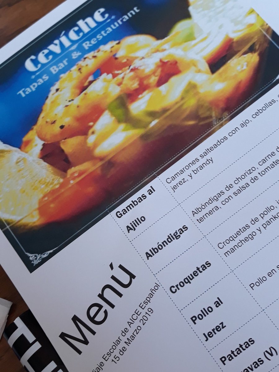 #AICE #Espanol Has their Own Menu. That must be ordered en Espanol. <a href="/AncloteSharks/">AHS Sharks</a>