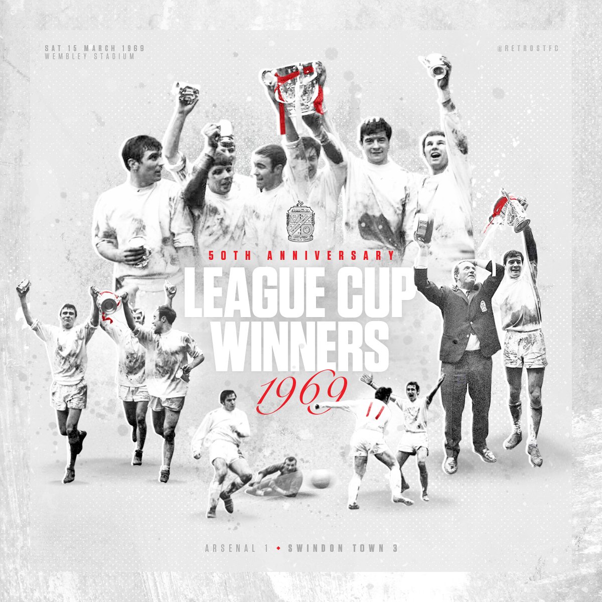 🏆 #OnThisDay 5⃣0⃣ years ago... 

#STFC #Swindon #Arsenal #Wembley