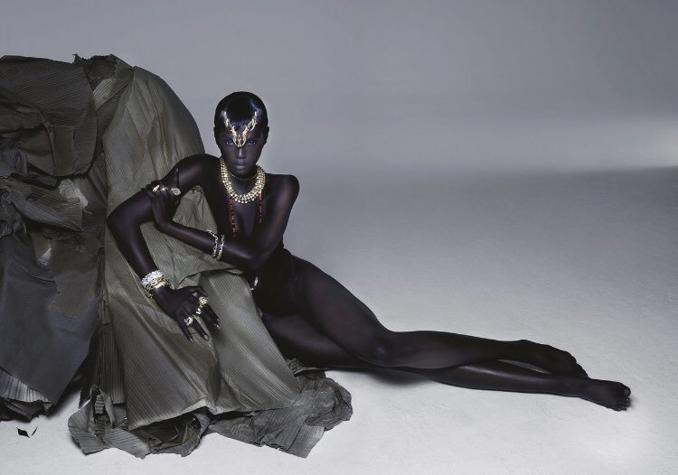 FashionweekNYC's tweet photo. Duckie Thot in the British Vogue April 2019 Issue https://t.co/utaLzesT3k