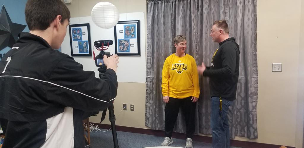 Super fun morning! Storyboarding with our student intern @ryrybyronguy and shooting video for an upcoming #ByronBears event! CREATIVITY, COLLABORATION, CRITICAL THINKING, and COMMUNICATION in Full force! #bisstars #POG