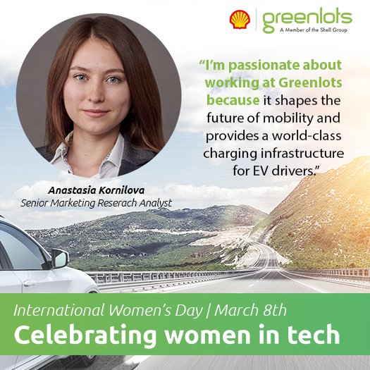 greenlots's tweet photo. We keep on celebrating International Women’s Day and giving a shout out to Anastasia, our Senior Marketing Research Analyst, who is keeping up to date on the latest EV market trends. #internationalwomensday #womenintech #Greenlots #newmobility #electricmobilityfuture #iwd2019 https://t.co/Lucw24amTh