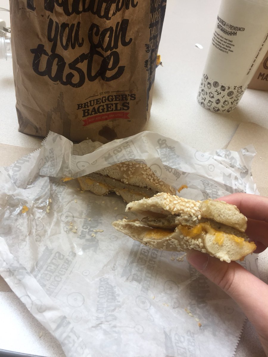 When you’re craving a sausage egg and cheese sandwich, but they forget the egg... <a href="/Brueggers/">Bruegger's Bagels</a>