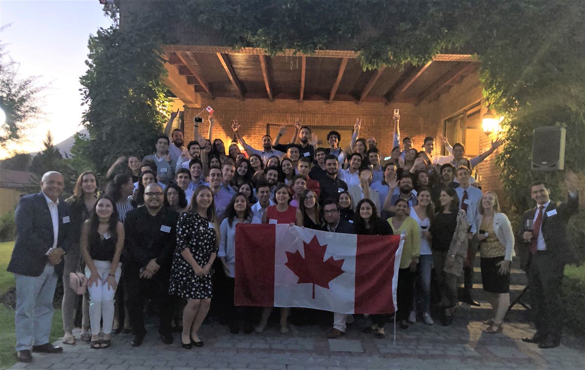 CanEmbChile's tweet photo. Thrilled to celebrate our #CanadianAlumni network! More than 80 young Chileans who have studied in Canada attended our annual Alumni event and shared their amazing academic &amp; personal experiences. #EduCanada, a world of possibilities! https://t.co/sRjAEPetVX