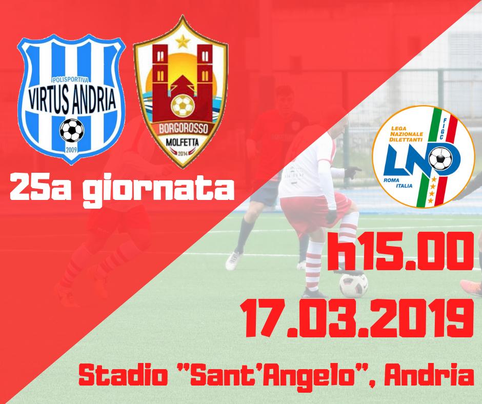 BorgorossoMolf's tweet photo. 📢 25^ giornata 📢 

📅 domenica 17 marzo
⚽ Virtus #Andria 🆚 Borgorosso #Molfetta
🏟 Stadio Sant'Angelo, Andria
🕧 15.00

#AndriaBorgorosso
@LegaDilettanti https://t.co/Z946rISFlw