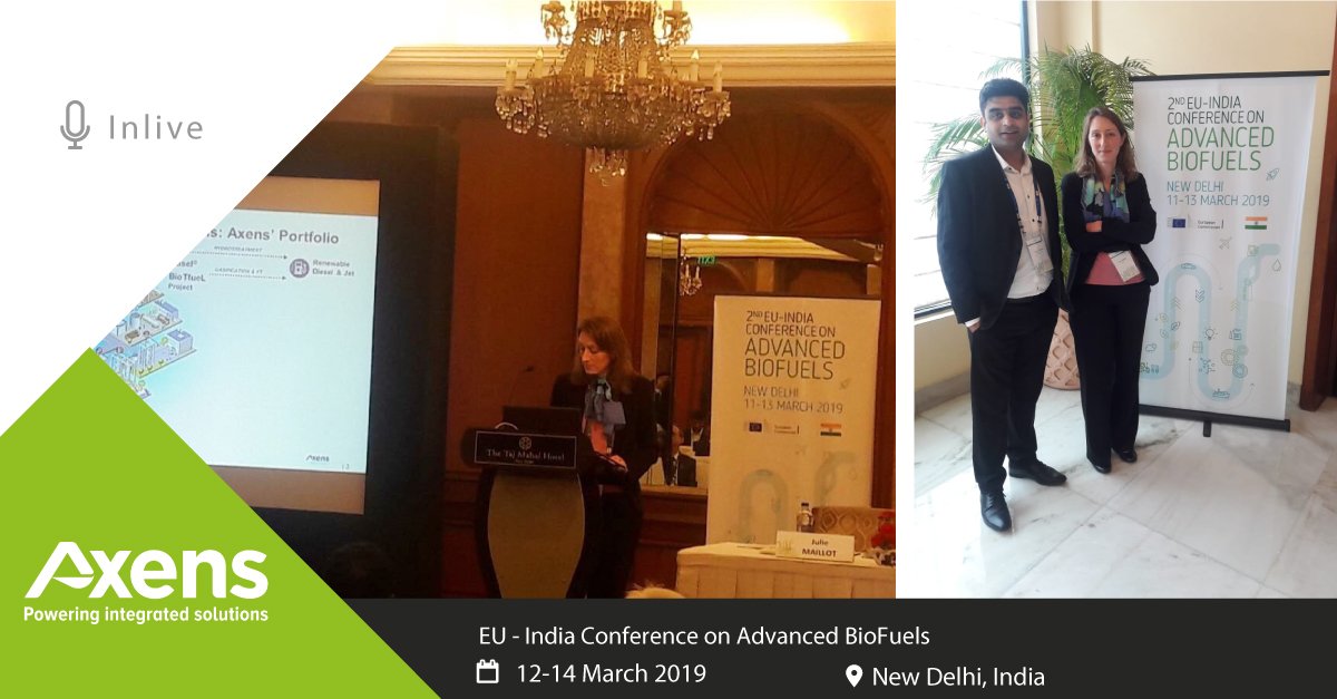 AxensGroup's tweet image. We were thrilled to participate in the EU - India Conference on Advanced BioFuels 🇪🇺🇮🇳 to present Axens biobased technologies on the road for #biofuels and #biochemicals!