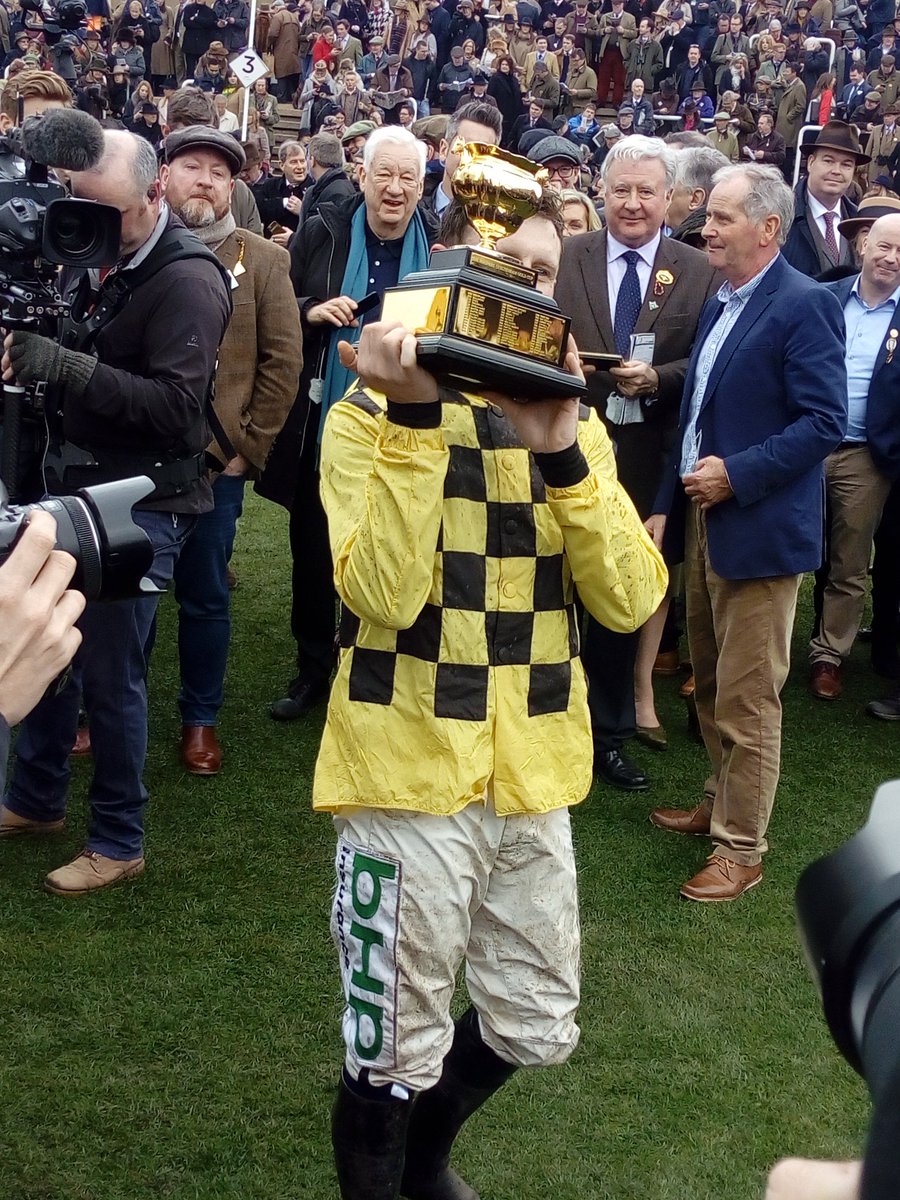 JoeSeward1's tweet photo. Cork Jockey @PTownend after the Gold Cup win for #AlBoomPhoto for Cork owner Joe Donnelly @WillieMullinsNH
#CheltenhamFestival 
#TheFestival 
#HorseRacing https://t.co/sGbbcXoPY8