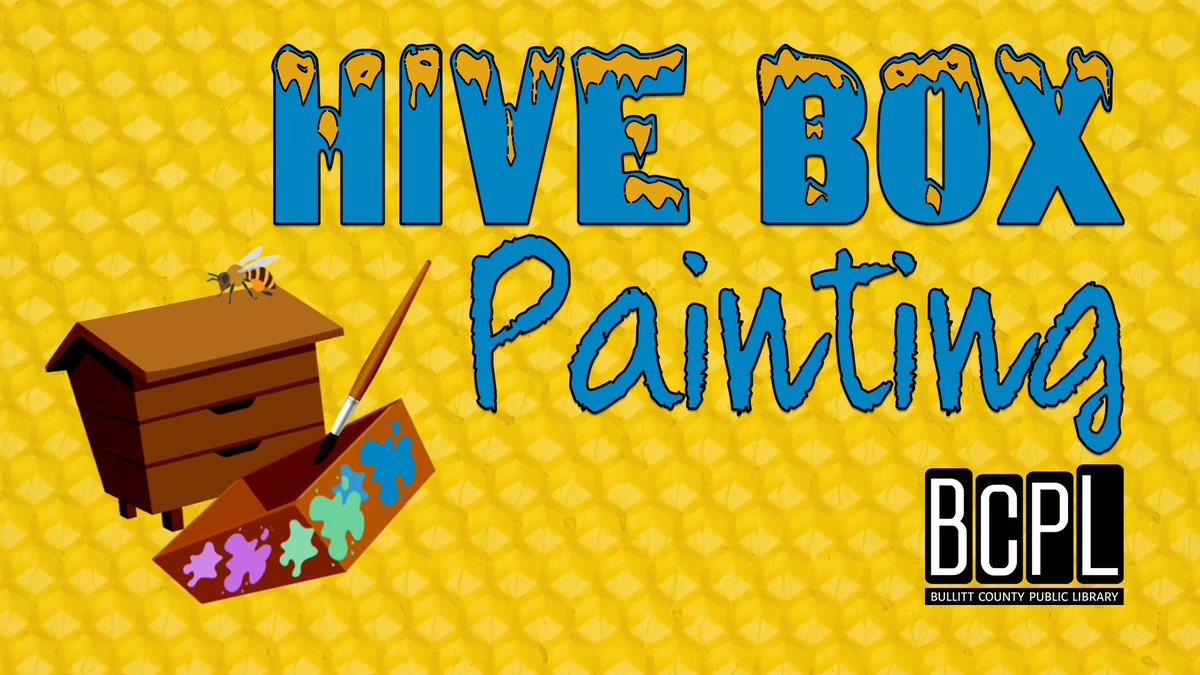 🐝🎨Drop in at Mt. Washington Branch Library between 10:00 AM and 12:00 PM this Saturday (March 16th!) to paint hive boxes with Bee Is for Bullitt County. Plus, learn how these boxes will do more than just beautify your community! #ExploreLearnEnjoy #CommunityTeamwork