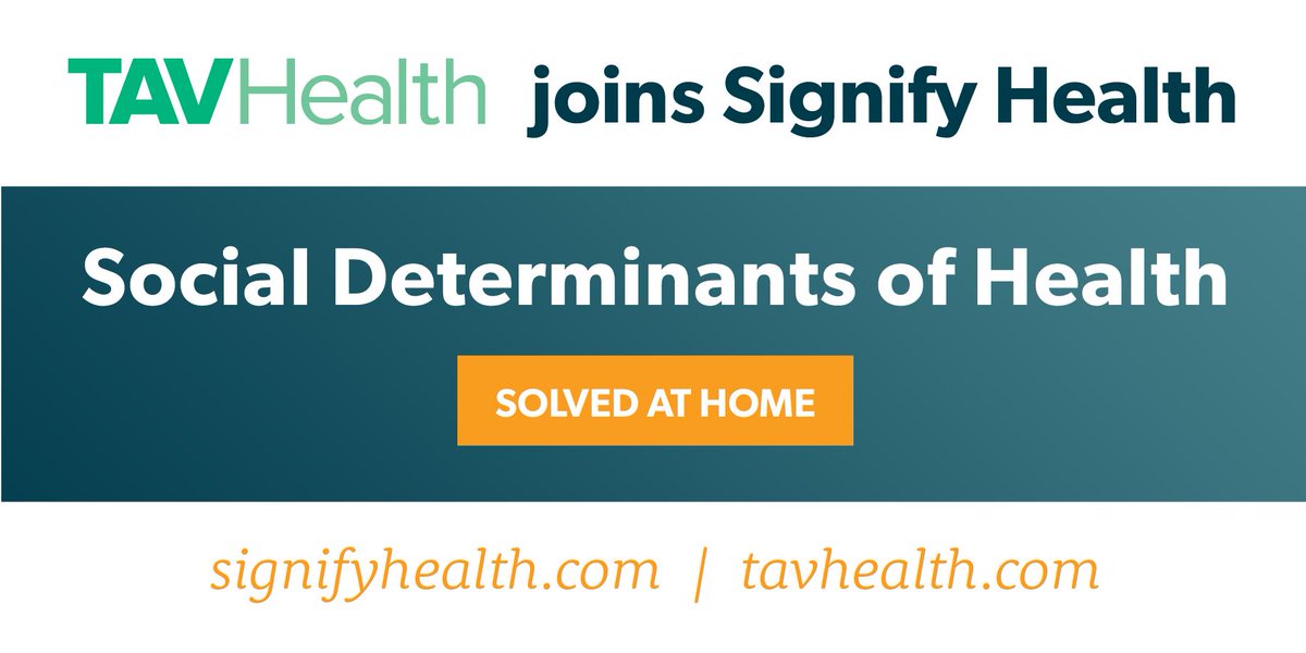 signifyhealth's tweet photo. .@TAVHealthUS and Signify Health have joined forces to bring the first integrated #SDOH platform: https://t.co/Zi21nTzYiA https://t.co/XC9qB9ECco