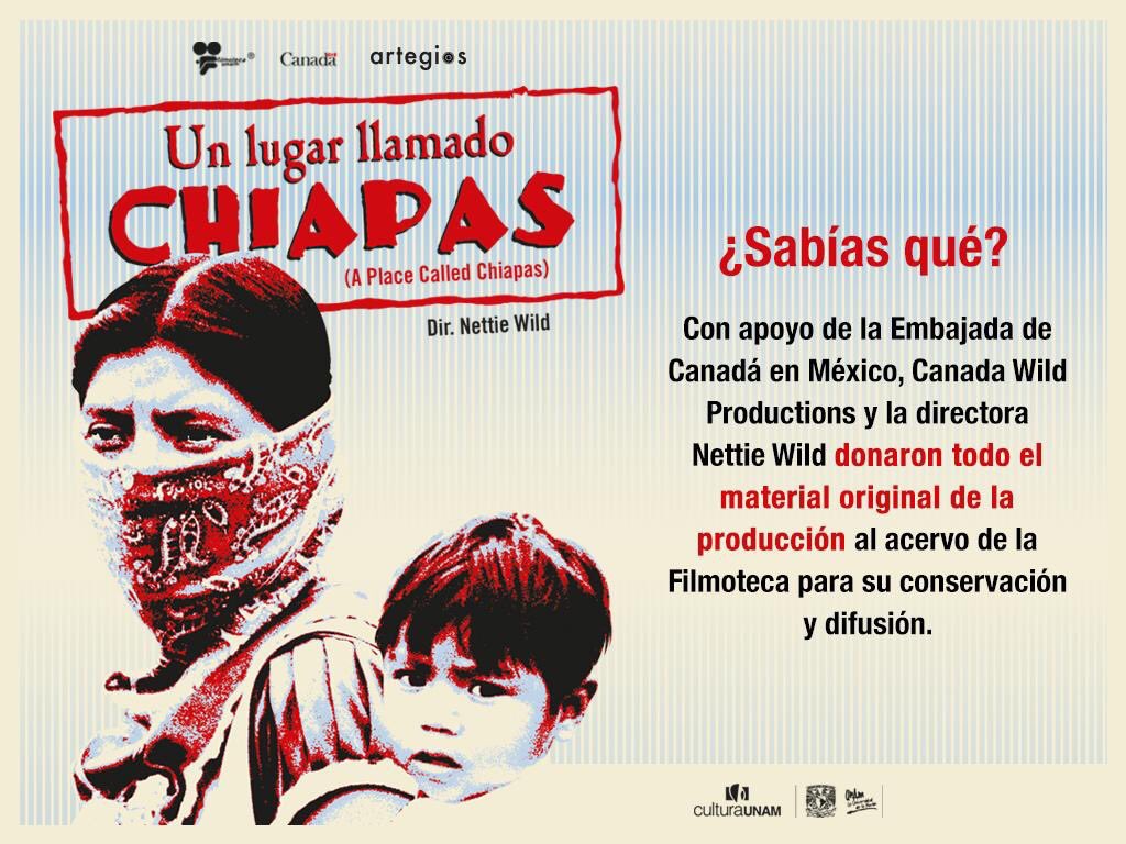 FilmotecaUNAM's tweet photo. ⚡️#Entérate⚡️
'Un lugar llamado Chiapas' (Nettie Wild, 1998), aclamado documental restaurado por #FilmotecaUNAM, será proyectado en @CinetecaMexico a partir de hoy, 15 de marzo.

Consulta más información y funciones aquí 👉🏽 https://t.co/NNWDd0Vjds

¡No te lo pierdas! https://t.co/4Tr0MmkXtN