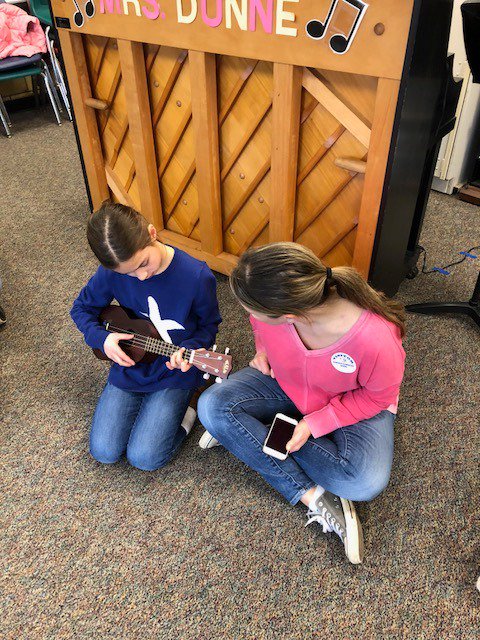 Celebrating Music In Our Schools Month with parent visits to music class all week long.  So much fun! #MIOSM