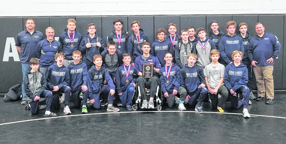 rtomkavage's tweet photo. Abington Heights junior high wrestling team wins Lackawanna League title -- https://t.co/QCh3dW1WYX https://t.co/JpHAA0y2PG