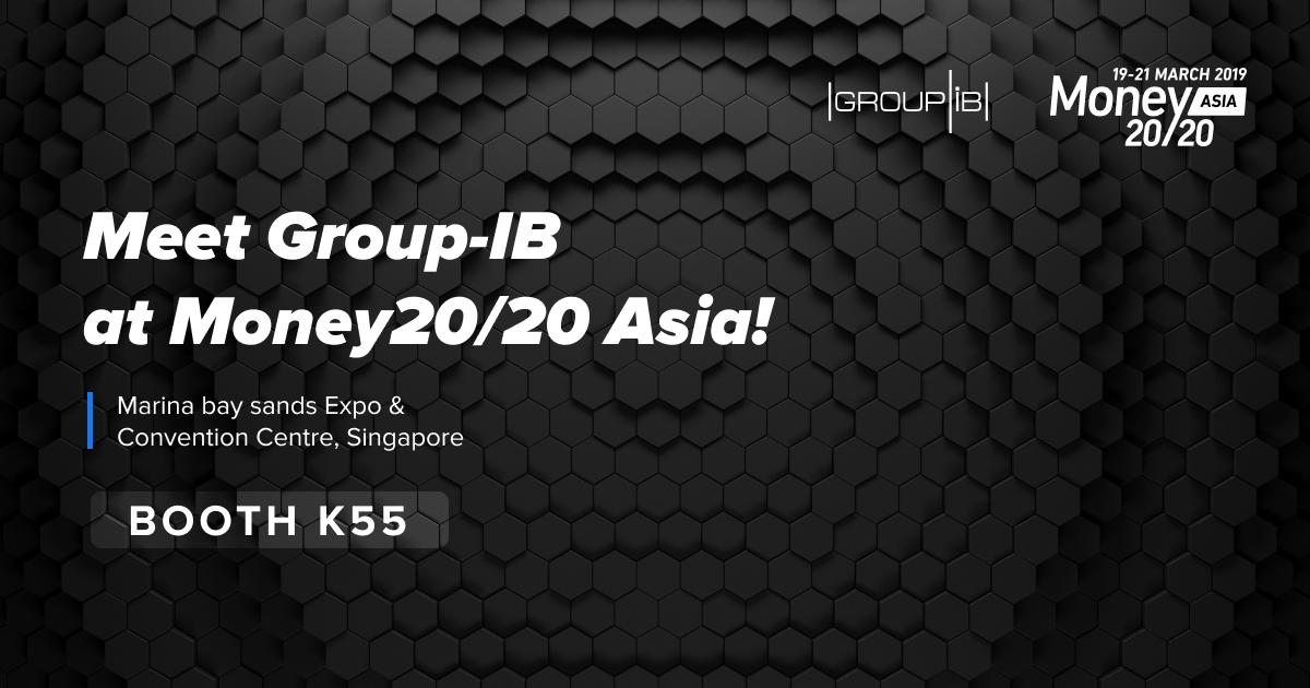 GroupIB's tweet image. Meet #GroupIB at @money2020! Visit our booth #K55 and learn more about next gen #cybersecurity! #M2020Asia
