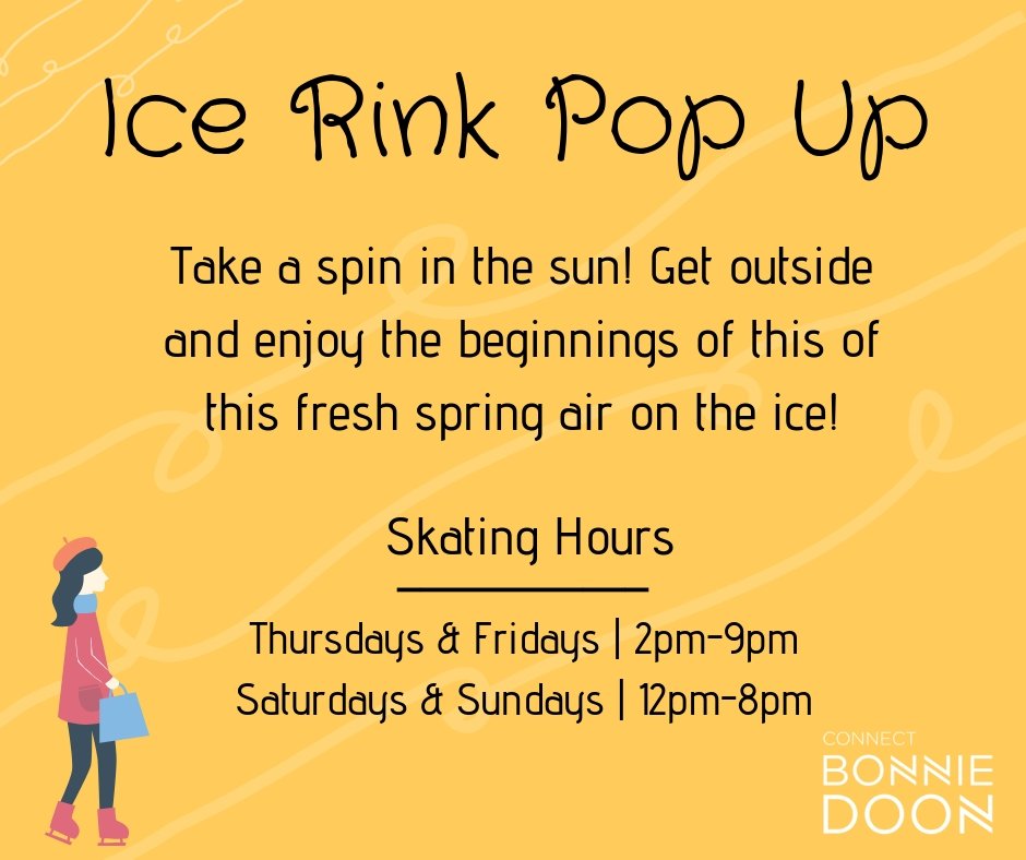 BonnieDoonSC's tweet photo. That's right - the rink is still open! Enjoy skating outdoors this weekend with our mild spring weather! 🌤️ #yeg #yegevents #wintercity #wintercityyeg #connectbonniedoon #springiscoming https://t.co/yGcp6hFG6W