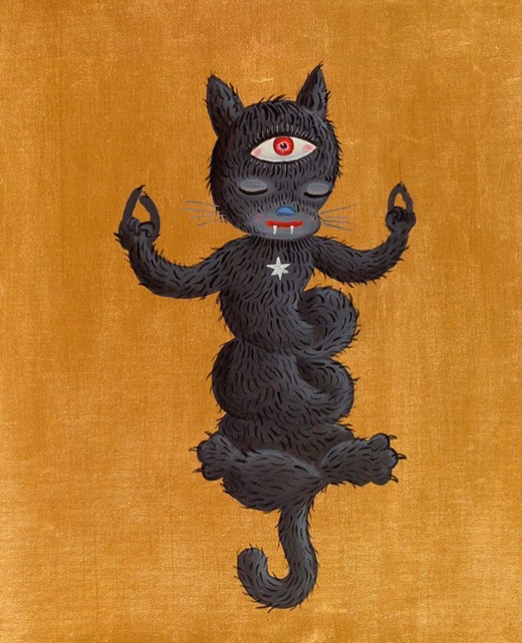 vaultmag's tweet photo. ⚡️The Power of Purr⚡️ Prints by LA-based Artist @garybaseman are now available @TheOtherArtFair, #London. Check out “The Purr Room” - an immersive art installation inspired by his animal companion and best friend, Blackie the Cat. 
📍@trumanbrewery, 
🎟 15 - 17 Mar, Fri - Sun // https://t.co/9jytZ1i0m5