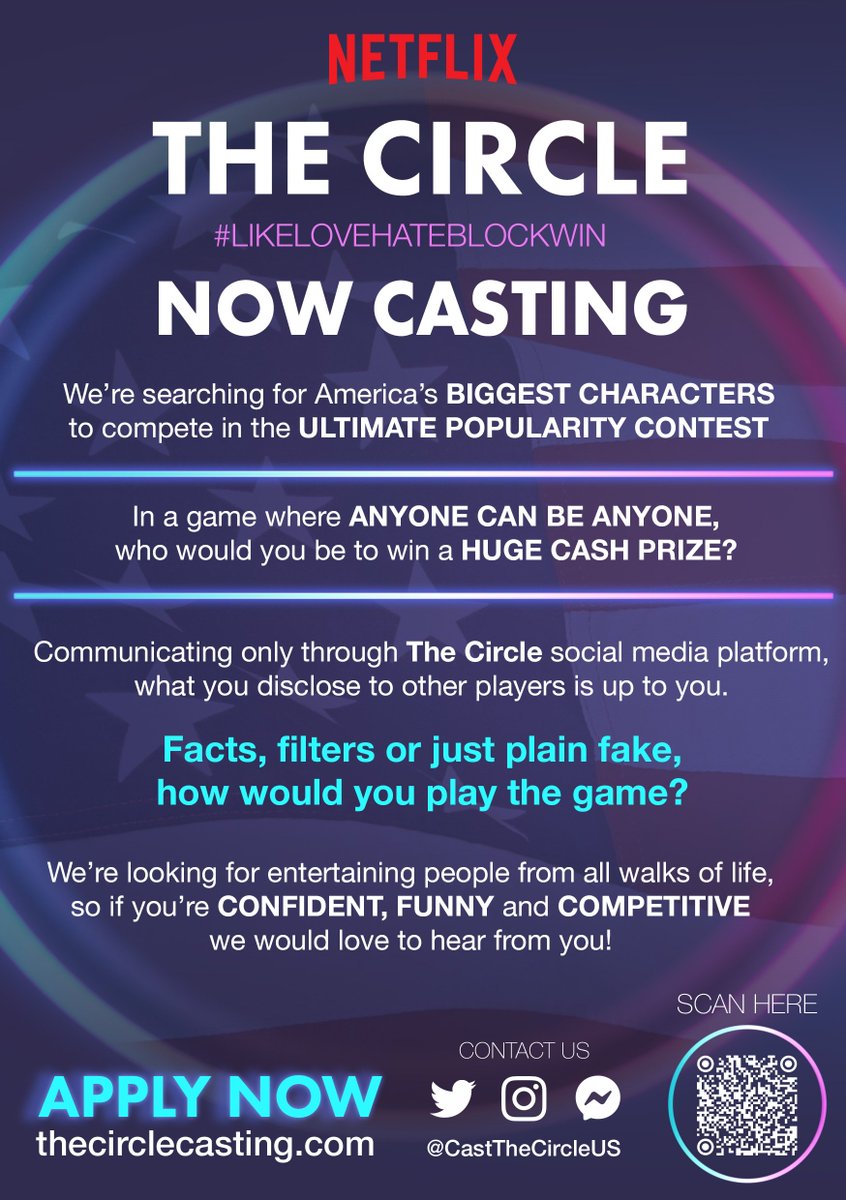KatyCastUs1's tweet photo. @NewsNow_Miami Could one of Miami's residents be Netflix's new reality star? The Circle US is looking for people to apply!Please RT! https://t.co/sxvpOLh03Z