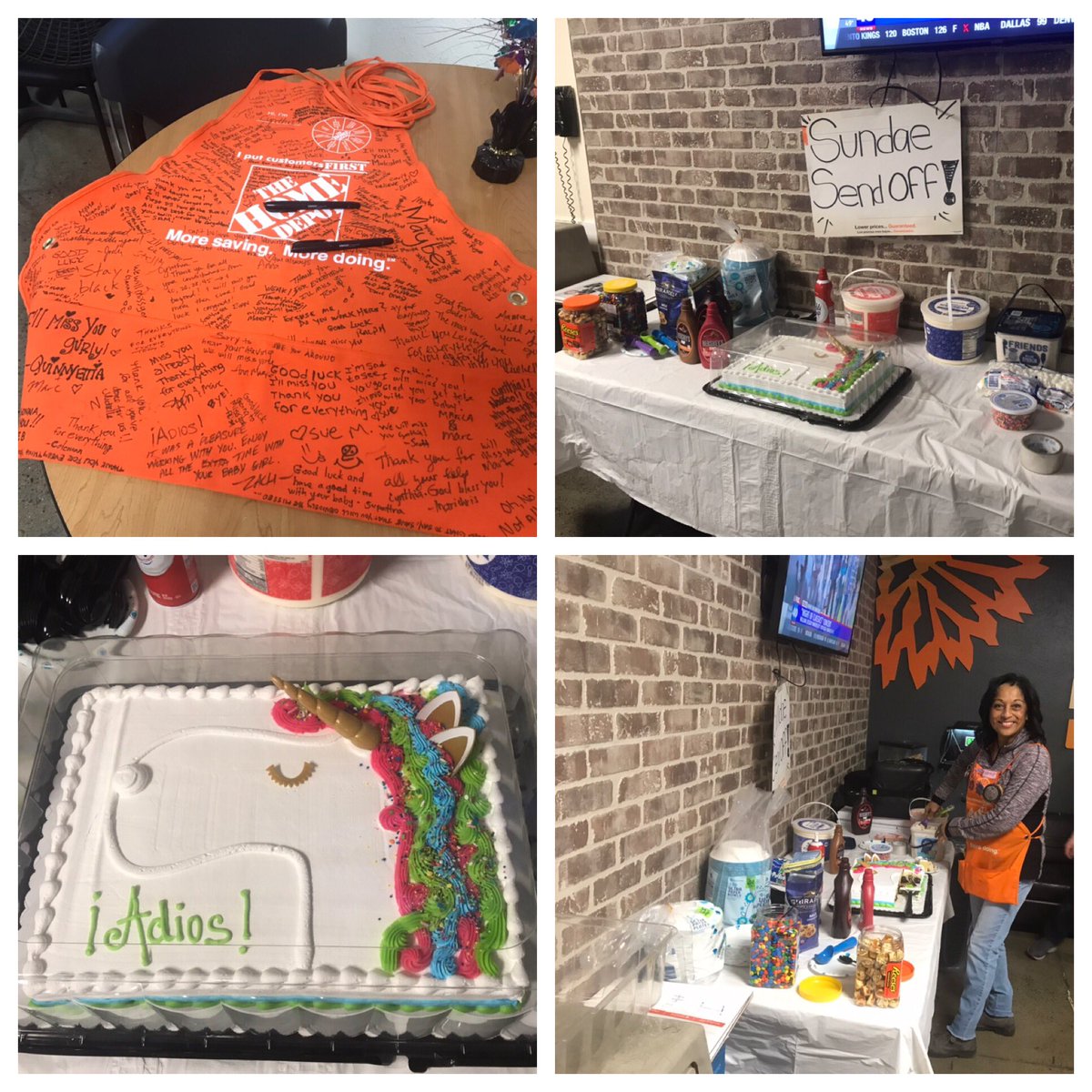 Zach6675's tweet photo. We’re going to miss you Cynthia! Thanks you for all you have done for the associates at The Rock! @andrew0650 @RyedaddyTHD @cynthia_gt7 @CDrewbie34 @D172Crew https://t.co/ublcQUhXNa