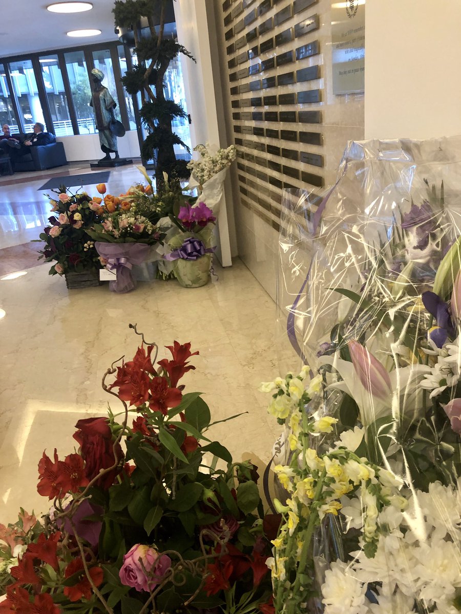 Today <a href="/WFP/">World Food Programme</a> we held a tribute to colleagues who died in the #EthiopiaAirlinesCrash and placed their names on our Memorial Wall, which <a href="/WFPChief/">Cindy McCain</a> renamed the “Inspiration Wall” because all 108 on it should inspire us to keep working for a better world.