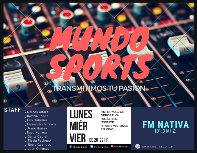 mundosportsok's tweet photo. HOY | A partir de las 20 hr prendete a la sintonía de FM Nativa 101.3 Mhz.
Mucha información sobre #GyT, #CJA y #CentralNorte
Se viene una nueva fecha del #TorneoRegional
Sorteamos las entradas para #CJA y #SanAntonio.
Todo eso y mucho más.... en #MundoSports https://t.co/83JkenKZFr
