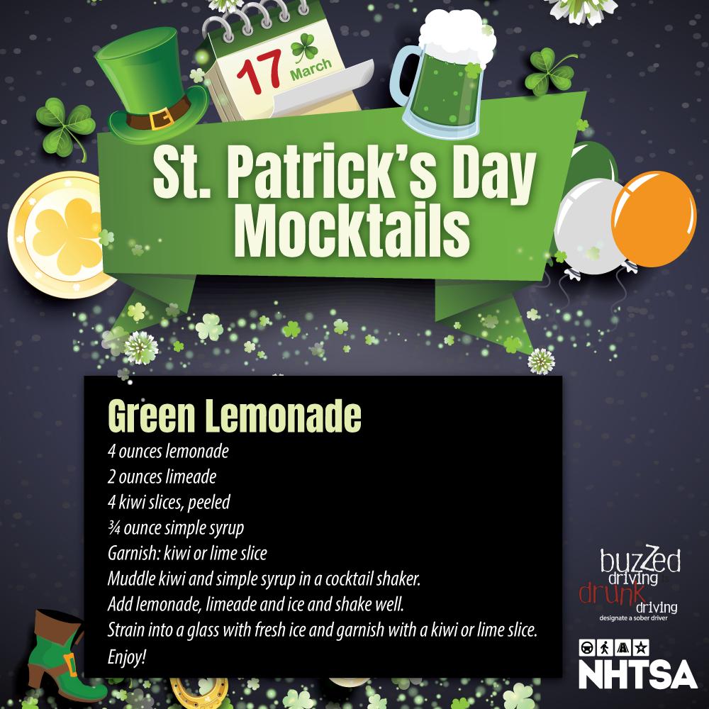 NHTSAgov's tweet photo. Take care of your party guests! If you know they are driving after the party, have a fun ‘mocktail’ ready and waiting for them. #BuzzedDriving is drunk driving. https://t.co/dAgY9diJLS