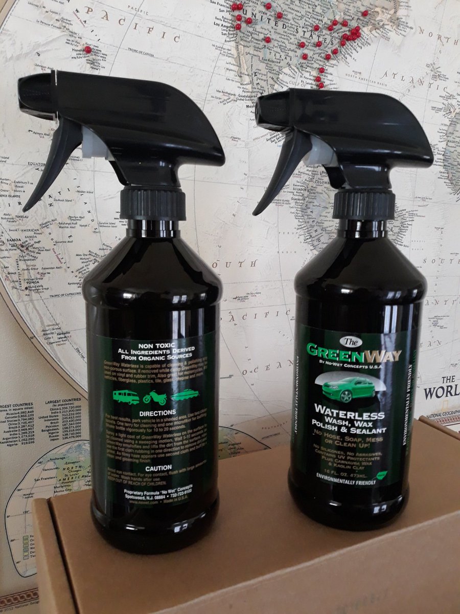 Get those #cars ready for #Spring 
2 for $25(16 ounces each)plus shipping call 732-723-9100 #green #WaterCrisis #drought #waterless #RV #motorcycle #carwash #Detailing