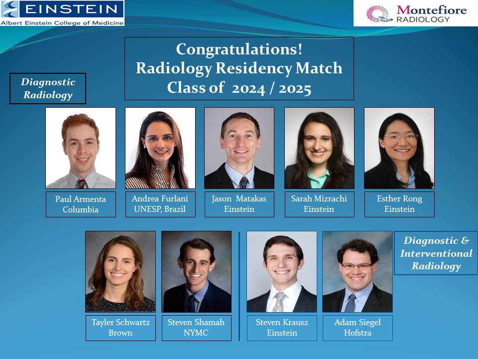 Congratulations to the @MontefioreRAD DR and IR classes of 2024 and 2025! We are so excited to WELCOME you! #MatchDay2019