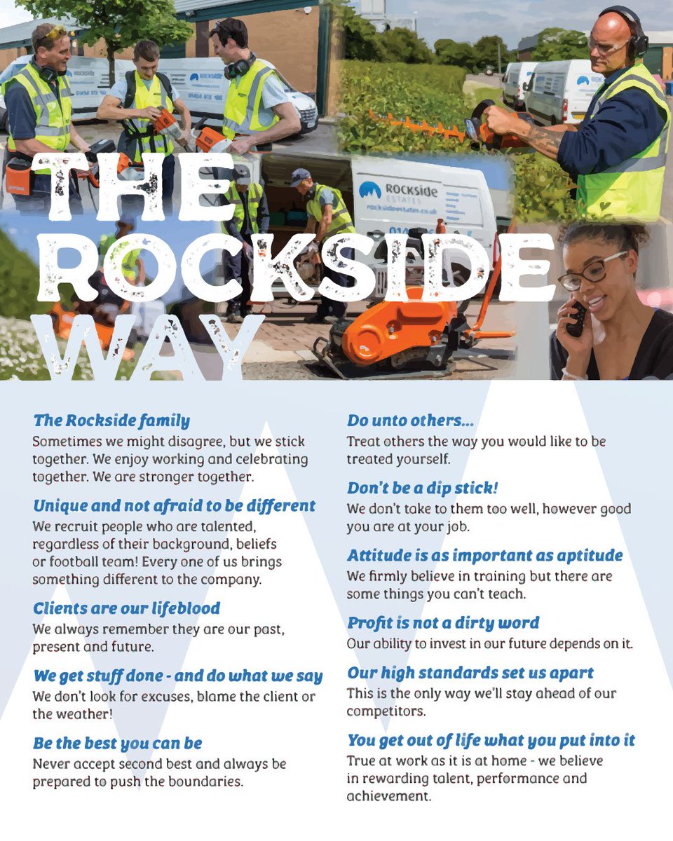 RocksideEstates's tweet photo. It can be very difficult to sum up a company’s culture - but we’ve come up with 11 points that we feel are important to us - and felt they are worth sharing! https://t.co/QmYBeGo0b4