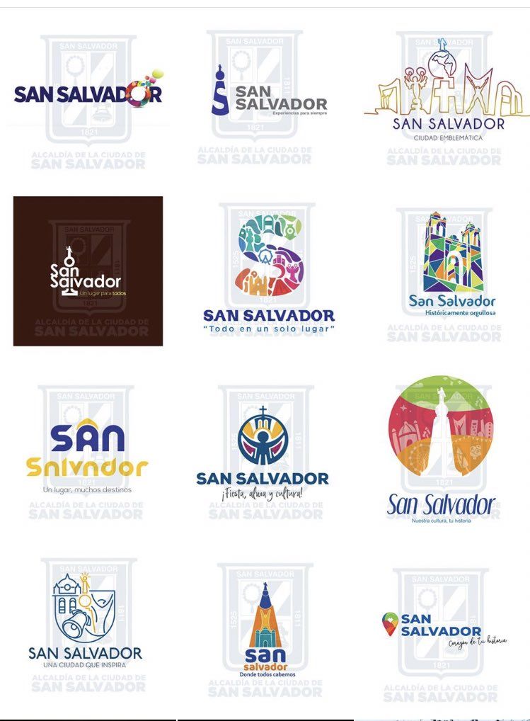 Levi_a_secas's tweet photo. Potencial había, lo que pasa es que no pudo superar la marufada de #Netillo y sus colaboradores al elegir la #MarcaCiudad para #sansalvador.
Juzgue usted.
Estas sos otras opciones que no pasaron. https://t.co/jOAFzR41Gr
