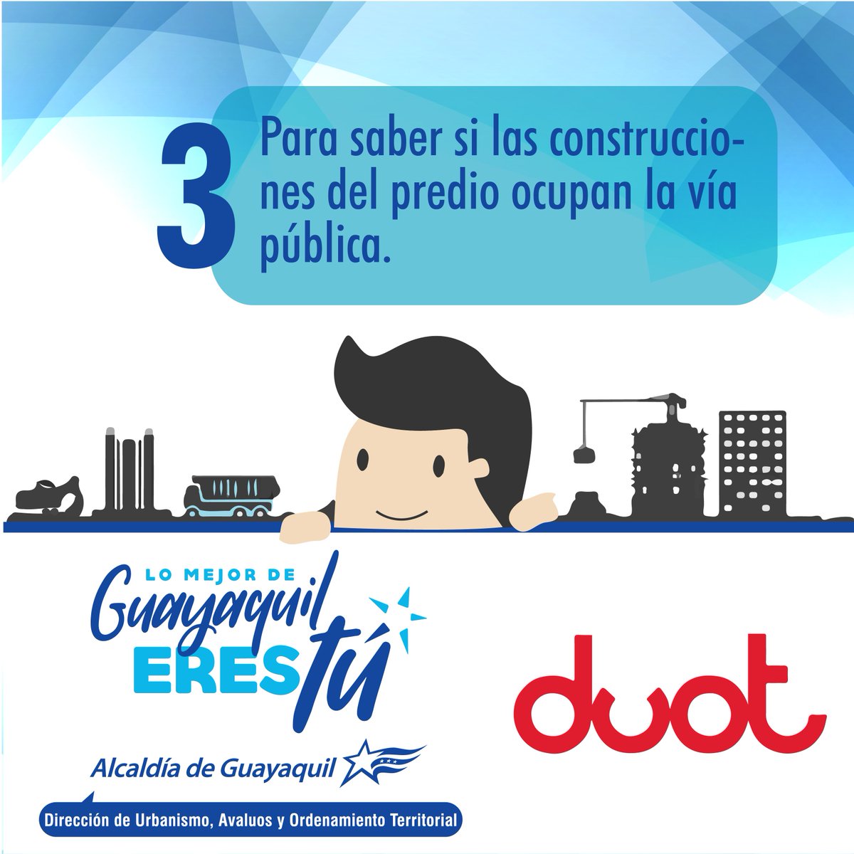 ¿Sabías qué es la línea de fábrica? te invitamos a conocer un poco sobre este trámite. #LomejordeGuayaquilerestú #laDUOTtrabajaparati