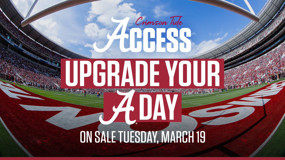 Alabama Athletics On Twitter Crimson Tide Access Upgrades