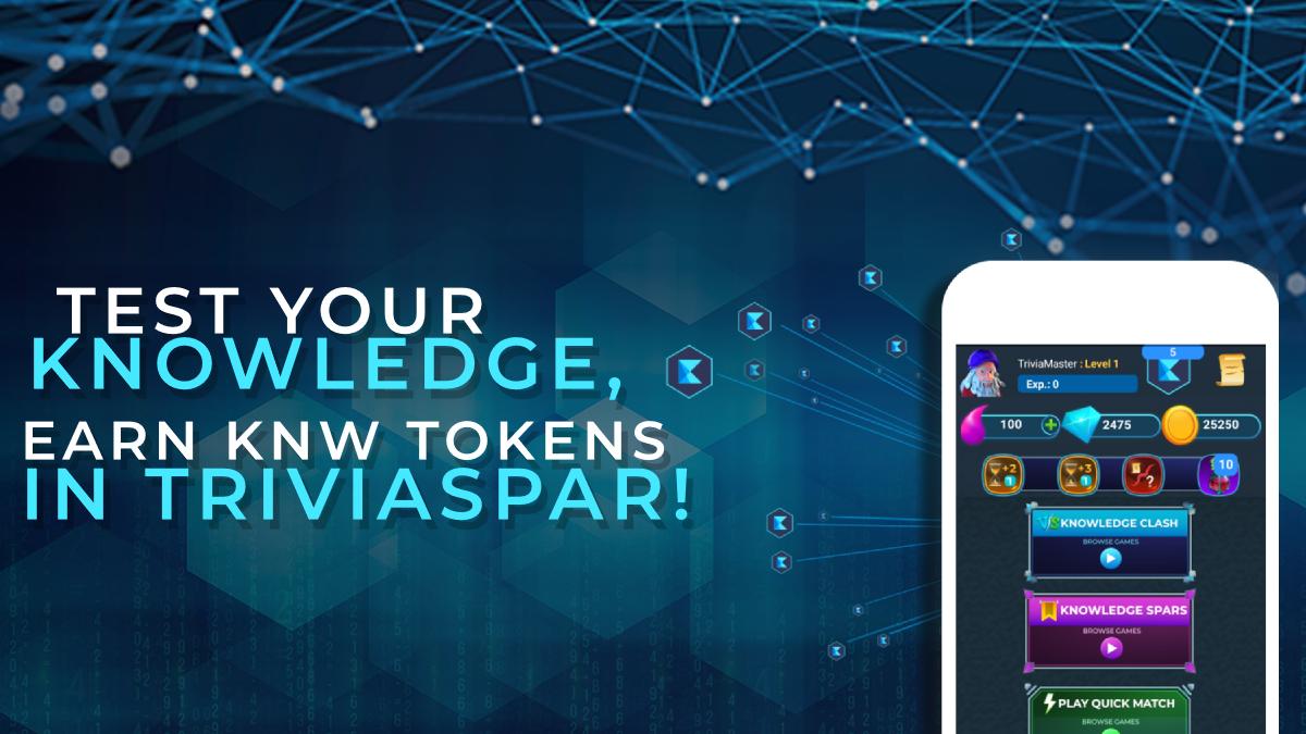 TriviaSpar is the only blockchain integrated trivia app that rewards players with cryptocurrency for their knowledge.

Play trivia or watch rewarded ads to earn KNW Tokens!

Learn more: triviaspar.com/2019/03/test-y…

#trivia #triviaspar #knowledge #KNWtoken
