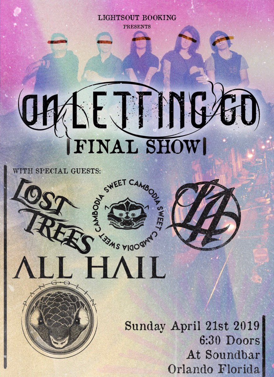OnLettingGoFL's tweet photo. Be sure to hit up any of these bands for tickets or through the following link. Thank you guys again, much love and see you soon.
https://t.co/vguRX8NdGO

-On Letting Go (Daniel, David, Imran, Jonny, Cam, Jamal) https://t.co/M4ZLYI0PIo