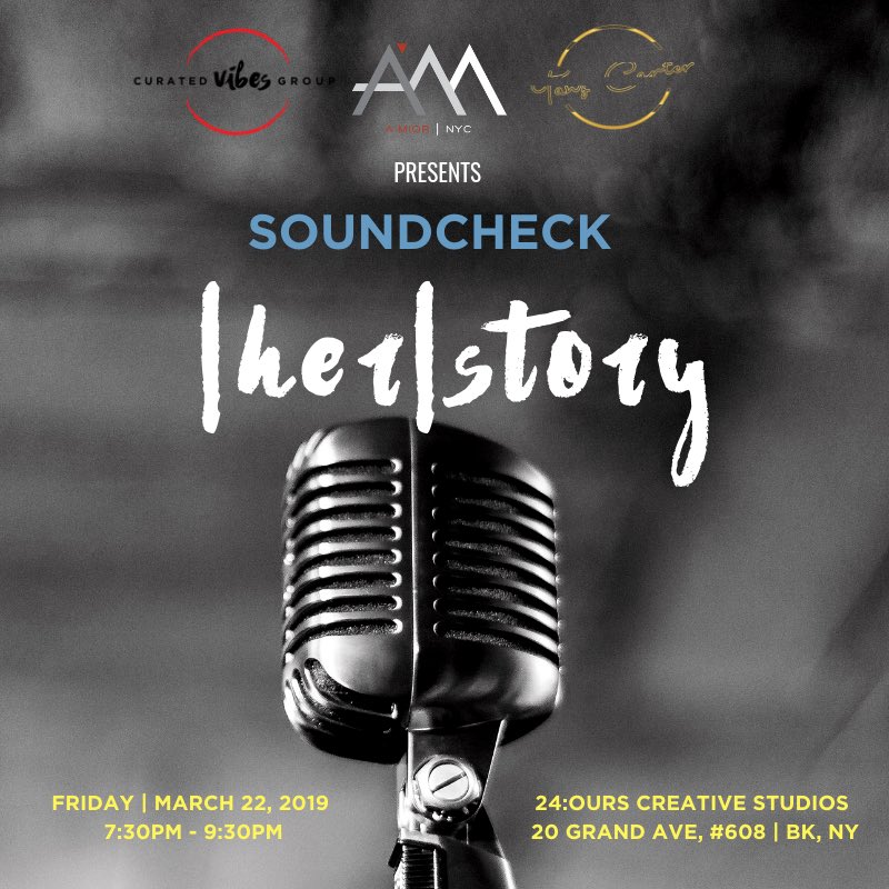 amiornyc's tweet image. SoundCheck: |HER|story

3.22.19
@24OURSCO 
20 Grand Avenue
Brooklyn.

Hosted By @IvyLikeBlu 
Vibes By @Fab_Roc_ 

Sponsored By @Rumsons Rum

21+

LINK: soundcheckherstory.splashthat.com

#SoundCheckHERstory