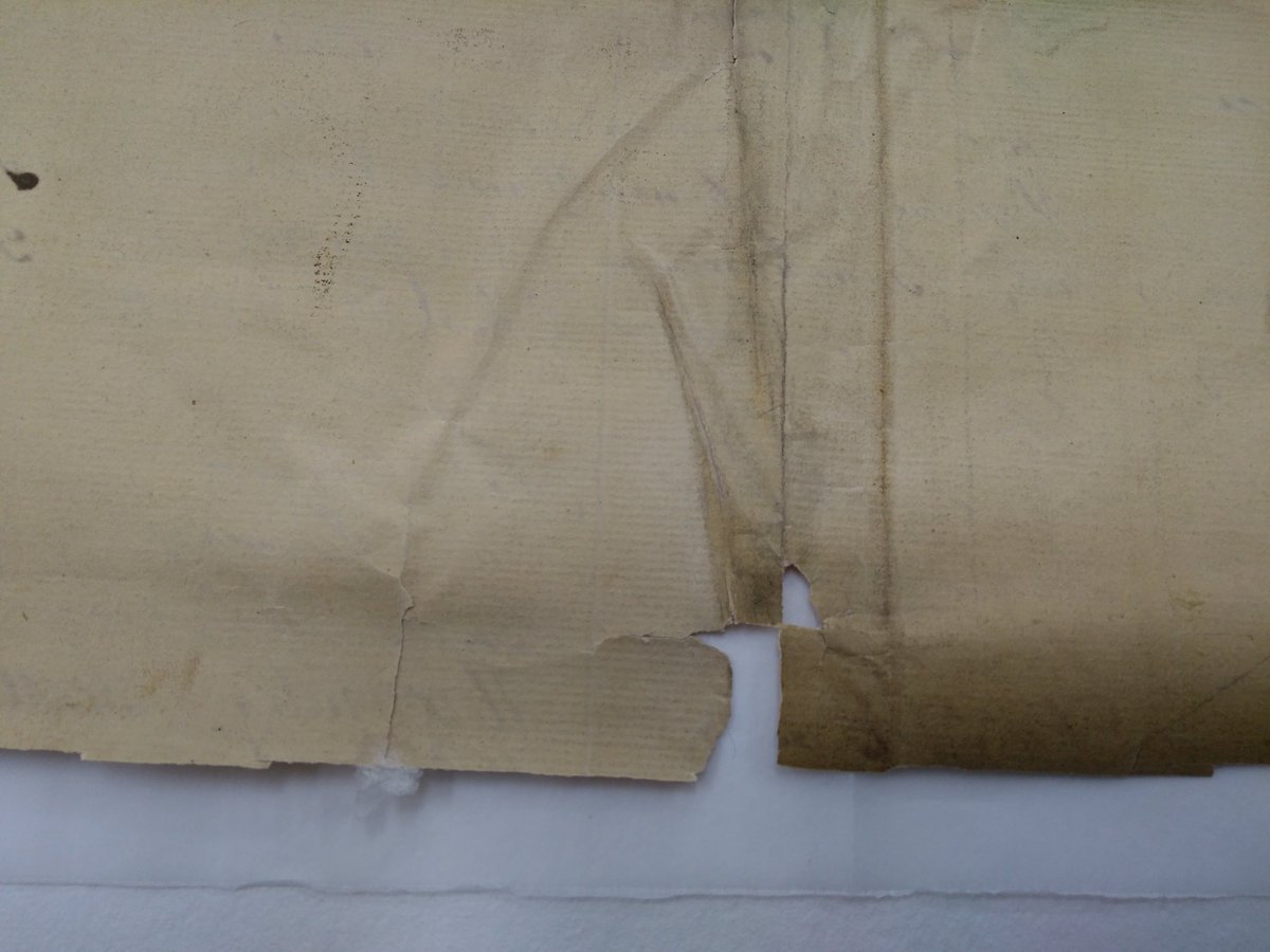 amazingMeagen's tweet photo. @thecwordpodcast Today on #DayofConservation I supervised filming of archive items for an upcoming documentary &amp; was hugged by "the talent", flattened/repaired a map of Faversham, resumed repairs on a Glasgow petition... had a slice of Guinness chocolate cake with Bailey's custard #conservation https://t.co/irkXhoCDmC