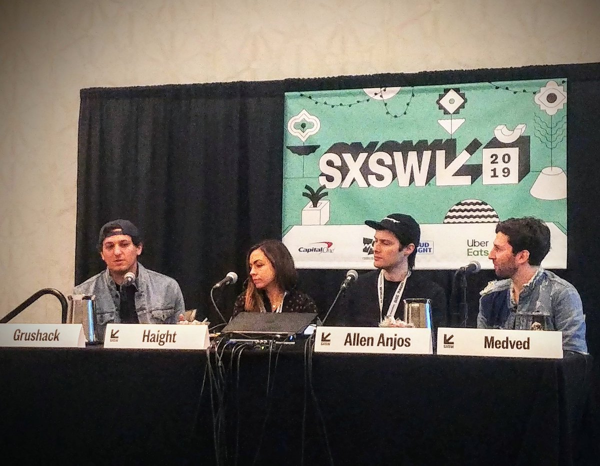 Super panel 💪 'Building a Better Music 🎶 Industry on Blockchain' 👏 @sxsw with @JesseGrushack @tarynwantslunch @RAC @mattmedved