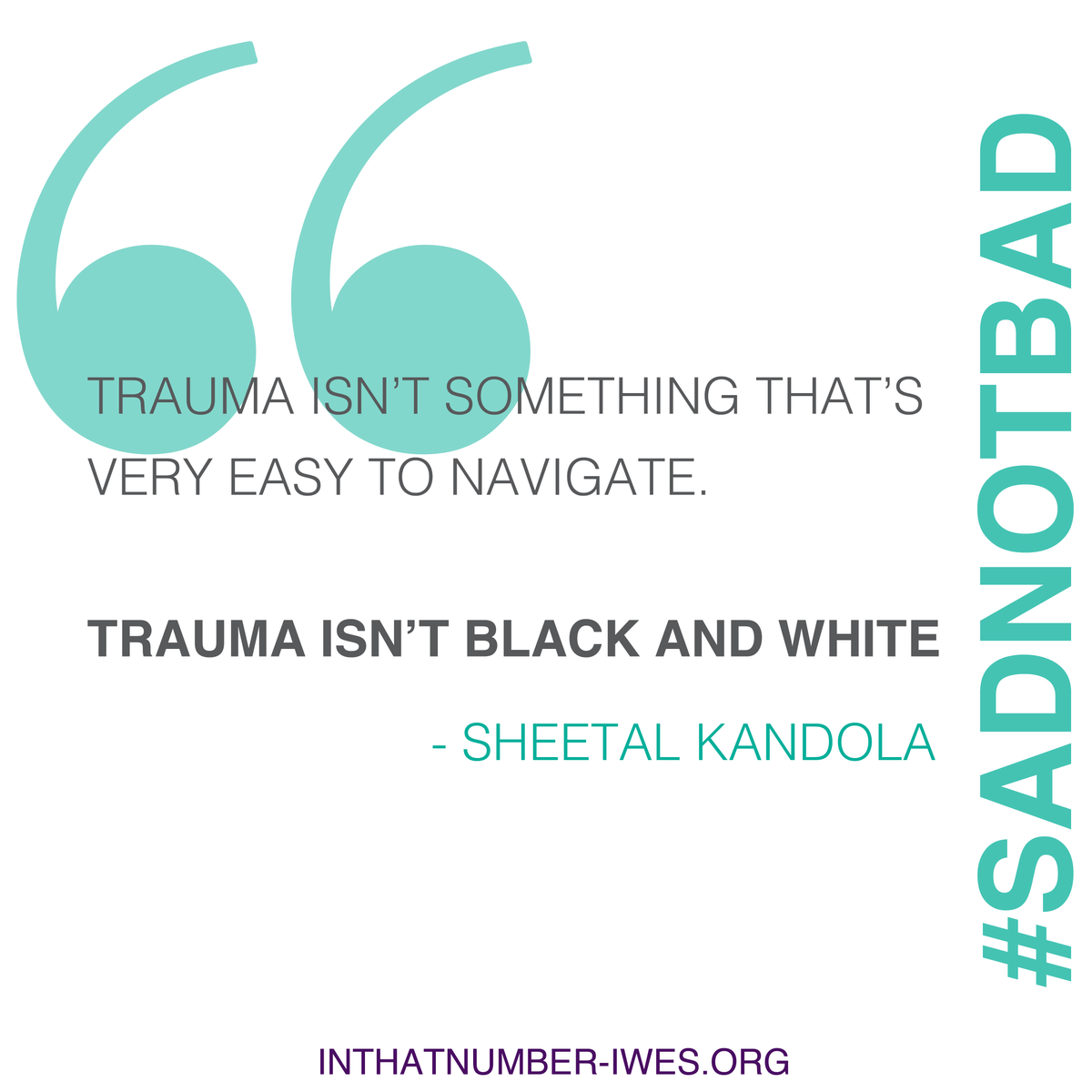 IWES_NOLA's tweet photo. Many youth deal with the effects of trauma &amp; Sheetal’s billboard (at Tulane &amp; Broad) reminds us it isn't so black &amp; white. Read her @InThatNumb_IWES campaign story to learn more. #SadNotBad #WeAreIWES https://t.co/EuFK4b1Vh2 https://t.co/k2HZvOPRRt