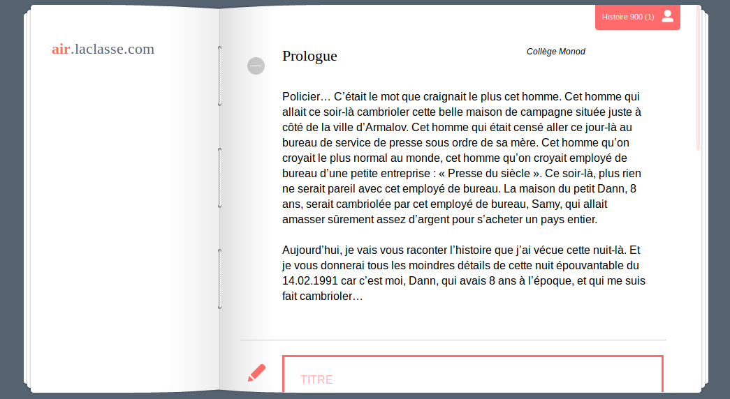 petitfablab's tweet photo. Auteurs d'un prologue, les élèves du collège Théodore Monod @VilleDeBron vous invitent à imaginer ce qui s'est passé cette nuit épouvantable du 14.02.1991 chez Dann... ✍️ https://t.co/SH6QGBwq5x