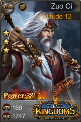 TK_HnG's tweet photo. 📍Hero's info #11 - Zuo Ci
Zuo Ci, an medicinal alchemist during the late Eastern Han, acquired a heavenly book and achieved immortality. Known for his Taoist illusions and the name Mr. Darkhorn.

#threekingdoms #alchemist #ZuoCi ##Sorcerer #hero #warriors #strategy #mobilegames https://t.co/1hQu5XwA8l