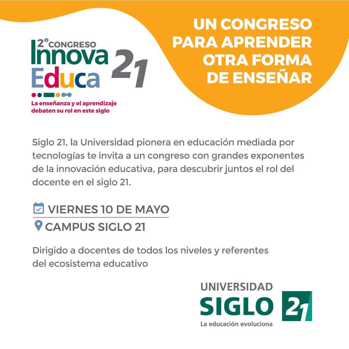 pablorivarola's tweet photo. Segundo Congreso de Educación Innova Educa 21 - expertos y referentes de la educación del país, presentando experiencias y propuestas para el futuro. @RectoraSiglo21 @FundacionVarkey @EducacionHub @Melaniao @LauraRossso @morateruel @LaSiglo21 https://t.co/Sa4ONpvM8E