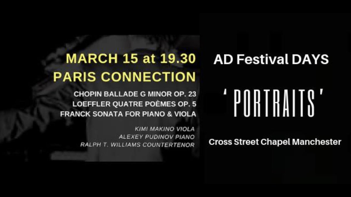 Tonight! #PARIS CONNECTION, our opening concert of <a href="/ADFestivalDAYS/">AD FESTIVAL DAYS</a> -
#excited to play music by romantic composers with special connections to the beautiful city, performing with <a href="/violalunettes/">Kimi makino</a> and <a href="/RalphWilliamsCT/">Ralph Thomas Williams</a>. join us if you are around for wonderful music and wine afterwards