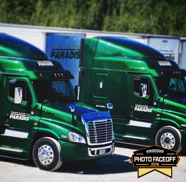freightliner's tweet photo. Drivers, time is ticking away for your chance to be entered to win a $500 @NascarRaceExp gift card! Submit your rig for the annual #FreightlinerPhotoFaceoff contest by TOMORROW at midnight. Get to it: https://t.co/LsqWWMjznn https://t.co/ijGMfqsWG4