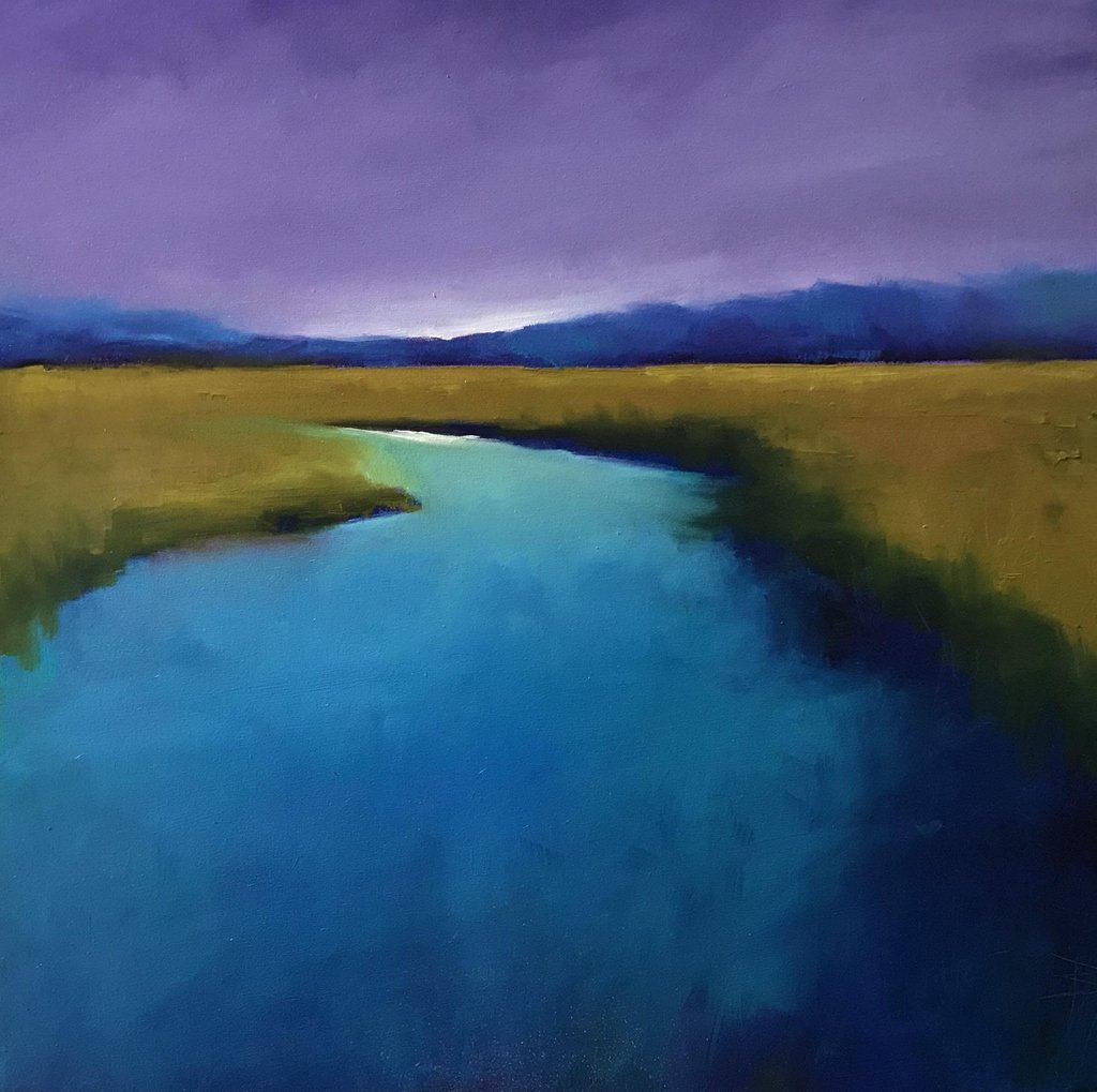 CACstudio's tweet image. Beautiful cool tones in this oil piece "Summer's End" by Beth Williams.
––––
Through February and March a portion of our sales will benefit the Hollings Cancer Center at MUSC.